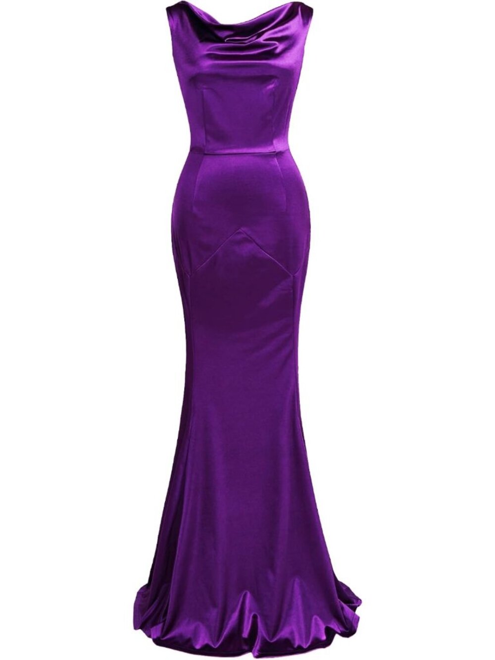 Purple Mermaid Evening Gown Long Formal Prom Wedding Guest Dress Sz S-XXL